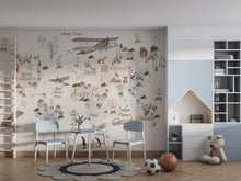 Cargar imagen en el visor de la galería, Mural Mapa Mundi acuarela