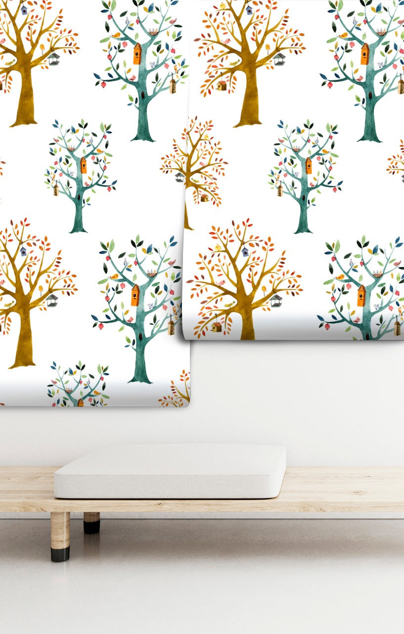 Tree tops birds